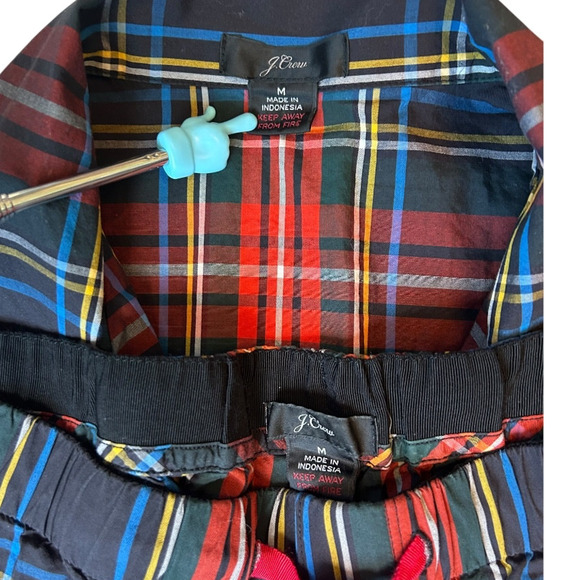 EUC J.Crew Vintage pajama set in Stewart (Classic) tartan Plaid Women’s Medium - Picture 3 of 8